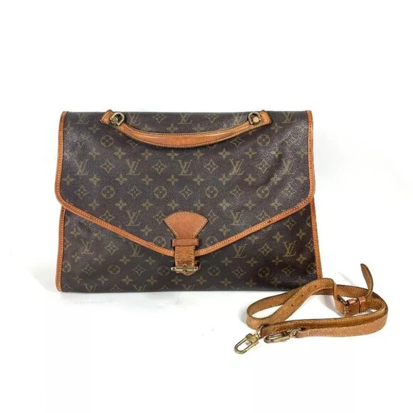 LOUIS VUITTON Monogram Beverly 2WAY Bag Shoulder Bag Hand Bag Brown